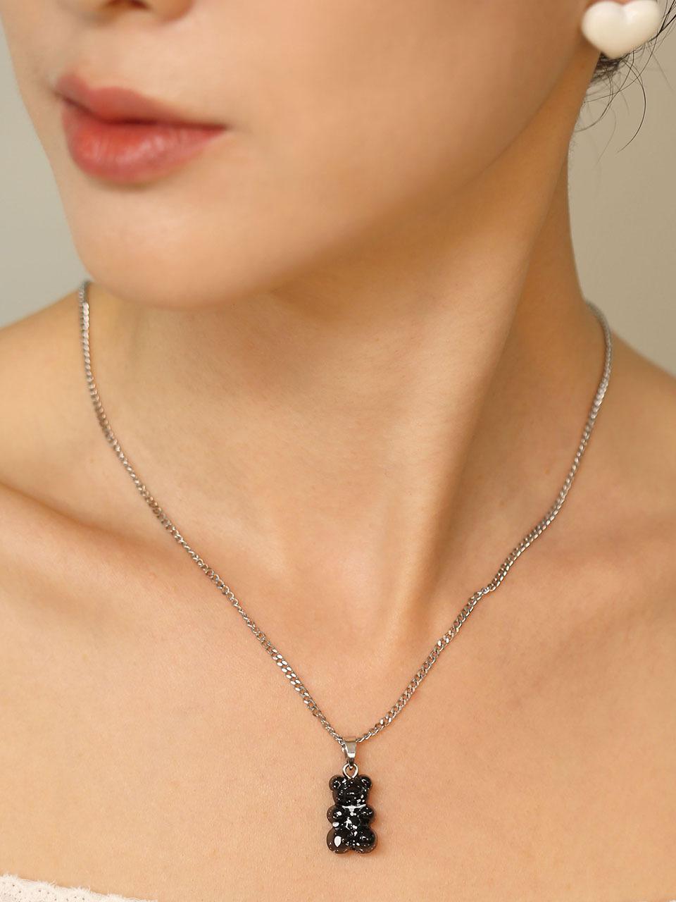 JUDY AND PAUL Dolce Oreo Bear Pendant Chain Necklace