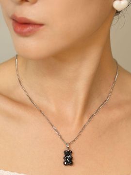 JUDY AND PAUL Dolce Oreo Bear Pendant Chain Necklace