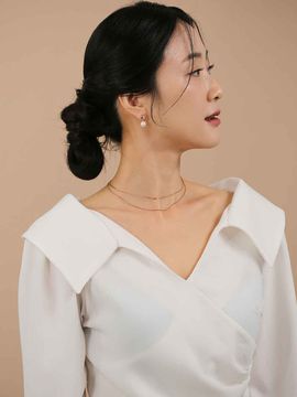 JUDY AND PAUL Muse Heart And Pearl Drop Earrings