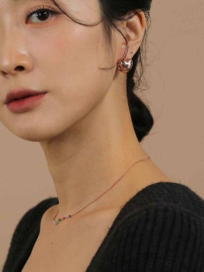 JUDY AND PAUL Muse Voluminous Heart Ring Earrings