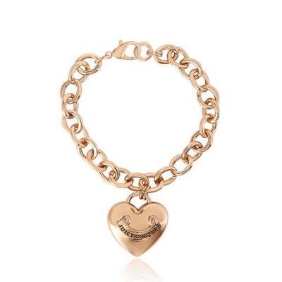 Juicy Couture Juicy Couture Gold-Tone Chain Bracelet with Heart Charm 