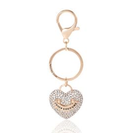 Juicy Couture Juicy Couture Pave Heart Gold Keychain