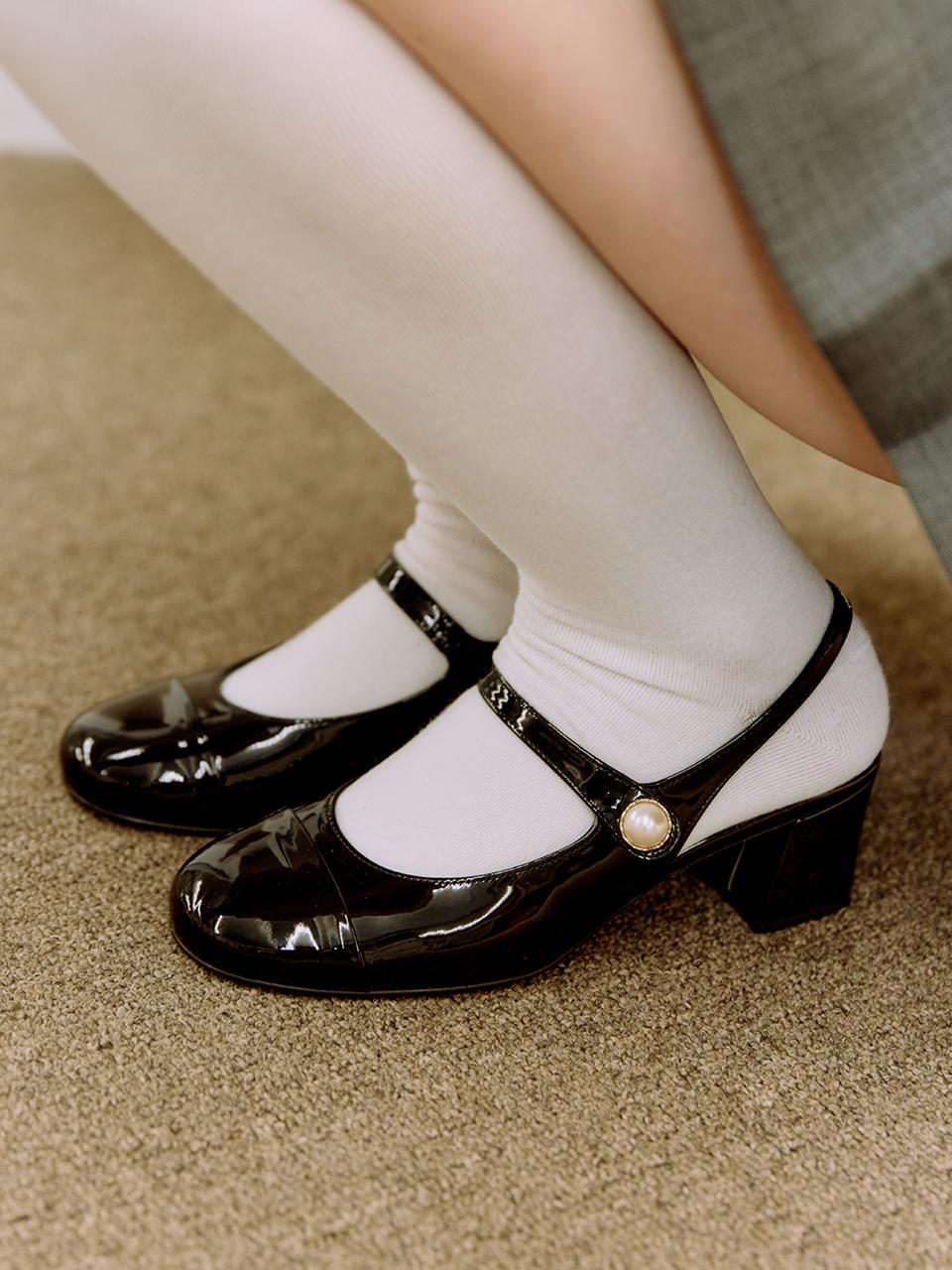 JUJUVI Mary Jane Sling-backs_Black
