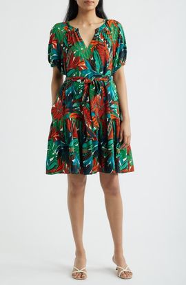 Julia Jordan Julia Jordan Botanical Print A-Line Dress