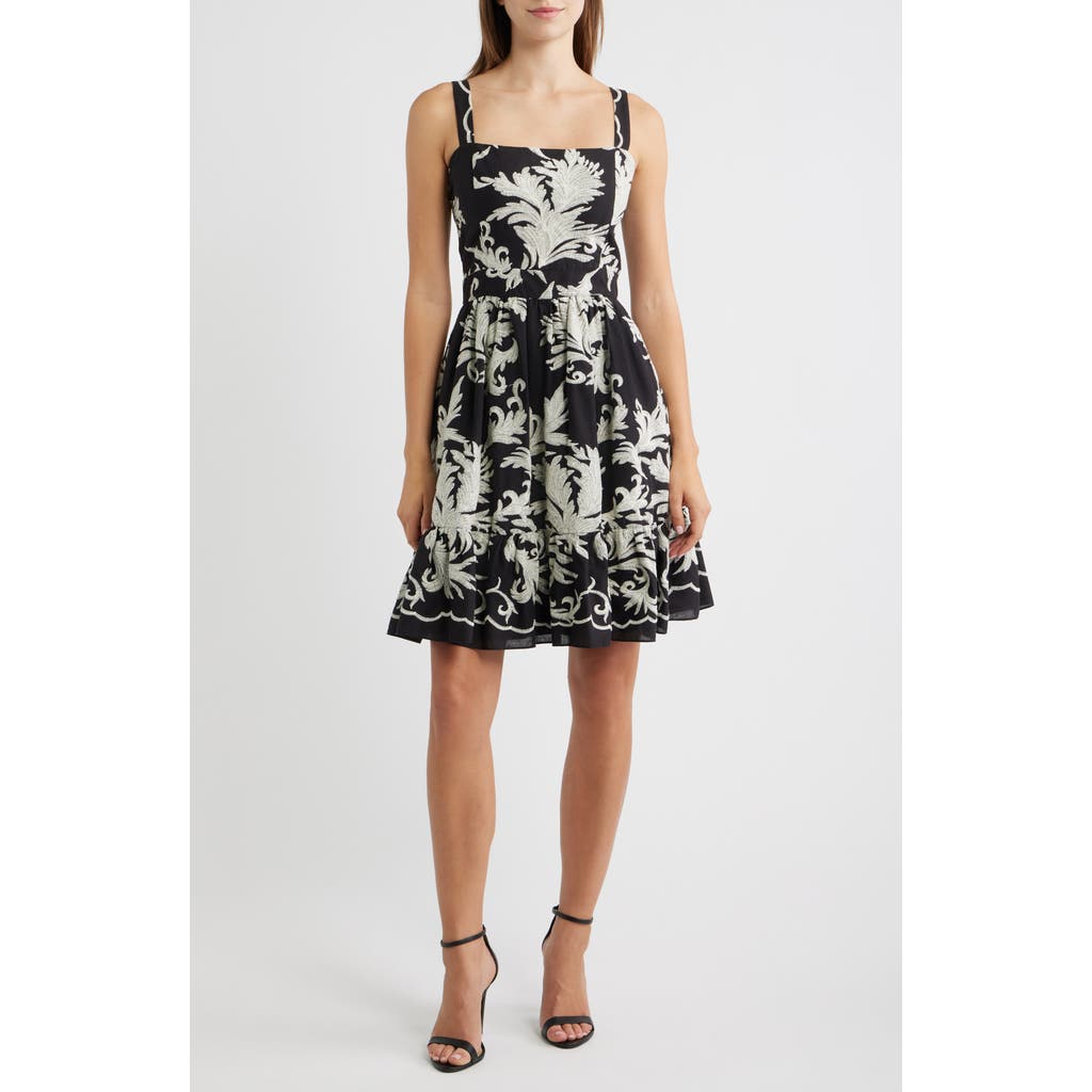Julia Jordan Julia Jordan Embroidered Cotton Fit and Flare Dress