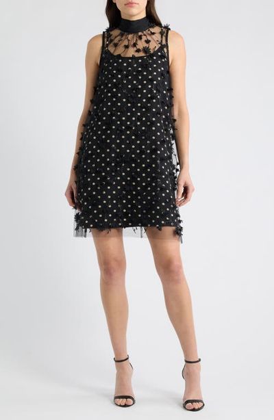 Julia Jordan Julia Jordan Floral Appliqué A-Line Dress