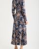 Julia Jordan Julia Jordan Floral Long Sleeve Velvet Midi Dress - 2