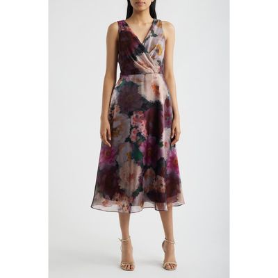 Julia Jordan Julia Jordan Floral Print Sleeveless Cocktail Dress