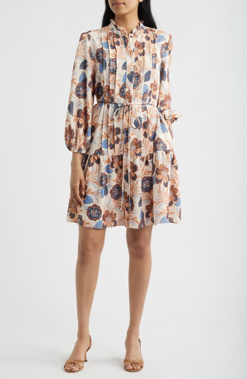 Julia Jordan Julia Jordan Floral Ruffle Neck Shirtdress
