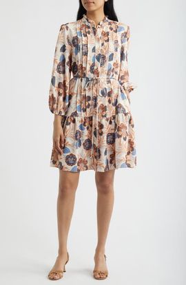 Julia Jordan Julia Jordan Floral Ruffle Neck Shirtdress