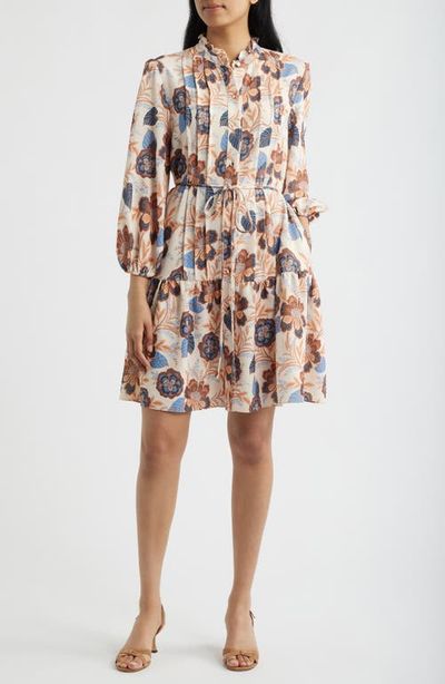Julia Jordan Julia Jordan Floral Ruffle Neck Shirtdress