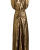 Julia Jordan Julia Jordan Metallic Draped Boat Neck Gown - 5