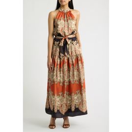 Julia Jordan Julia Jordan Paisley Sleeveless Tiered Dress