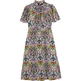 Julia Jordan Julia Jordan Ruffle Neck Flutter Sleeve A-Line Dress