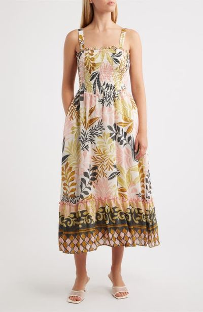 Julia Jordan Julia Jordan Smocked Sleeveless Maxi Dress