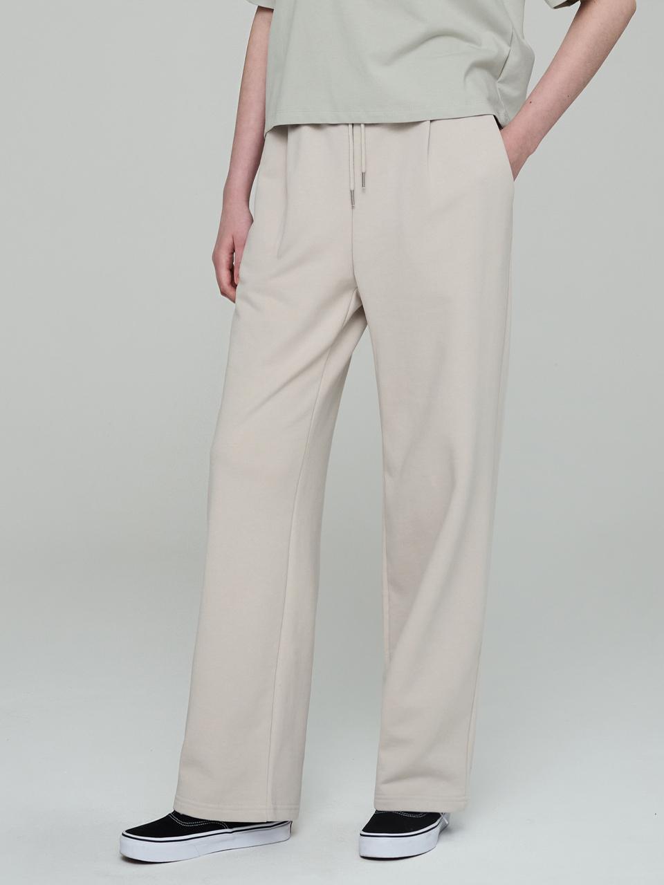 JULIAPEPE Bio-washed Cotton Long Loose Pants [Cream]