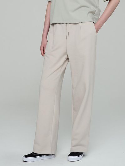 JULIAPEPE Bio-washed Cotton Long Loose Pants [Cream]