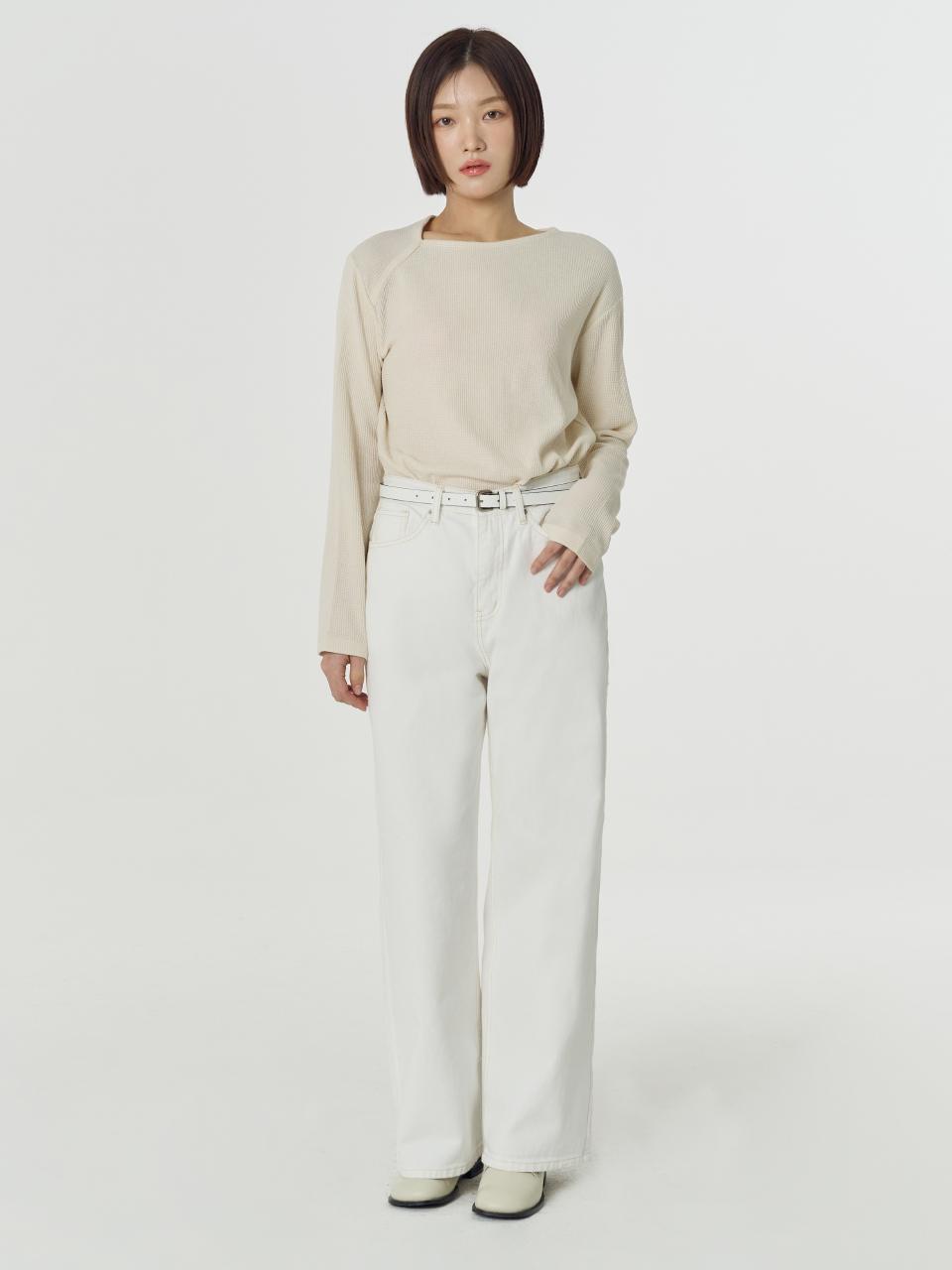JULIAPEPE Loose-Fit Twill Cotton Jeans [Beige]