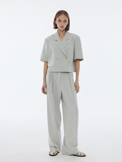 JULIAPEPE SET Uniquely Summer Crop Blazer