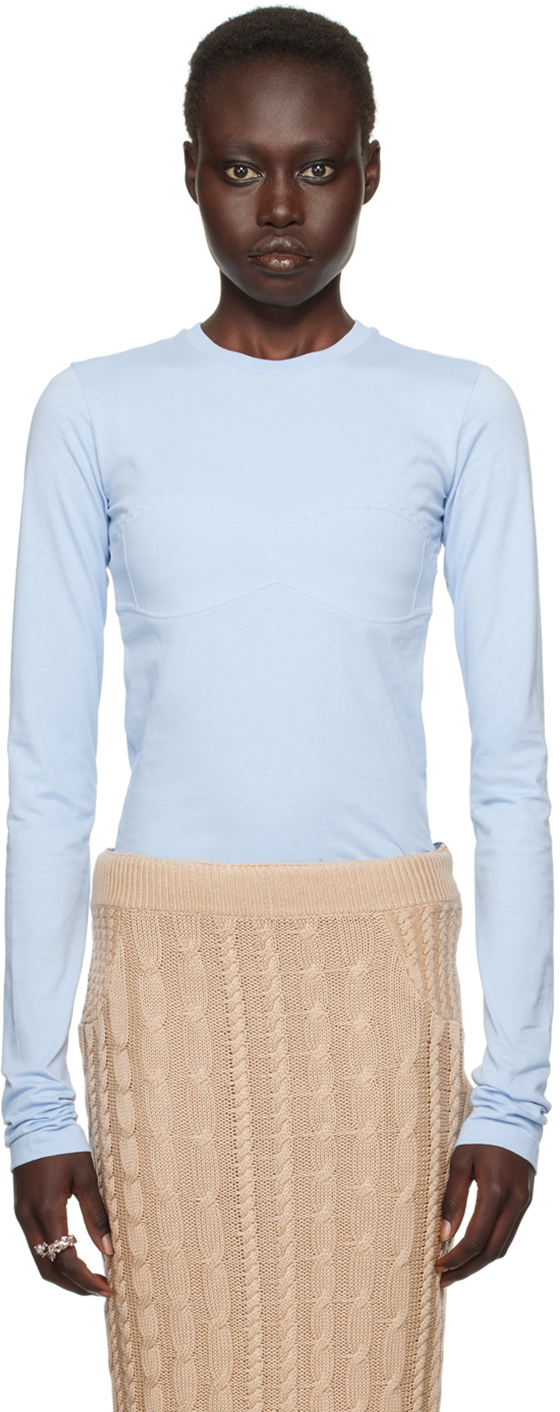 Julie Kegels - SSENSE Exclusive Blue Jinny Long Sleeve T-shirt