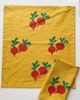 Julie Peach Julie Peach Block Printed Beets Napkins in Mustard at Urban Outfitters - 1