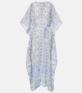 Juliet Dunn Juliet Dunn Embellished floral cotton kaftan