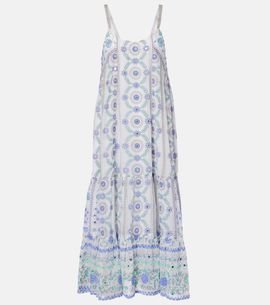 Juliet Dunn Juliet Dunn Embellished floral cotton midi dress
