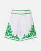 Juliet Dunn Juliet Dunn Embroidered cotton and linen shorts - 1