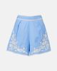 Juliet Dunn Juliet Dunn Embroidered cotton chambray shorts - 1