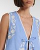Juliet Dunn Juliet Dunn Embroidered cotton chambray vest - 3