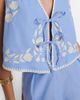 Juliet Dunn Juliet Dunn Embroidered cotton chambray vest - 4