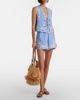Juliet Dunn Juliet Dunn Embroidered cotton chambray vest - 6