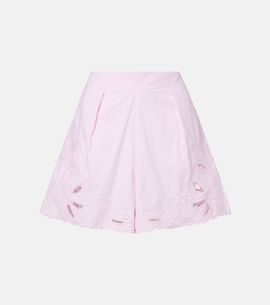Juliet Dunn Juliet Dunn High-rise cotton wide-leg shorts