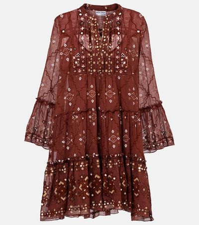 Juliet Dunn Juliet Dunn Sequined cotton minidress