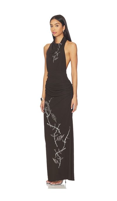 Juliet Johnstone Juliet Johnstone Dahlia Rhinestone Halter Gown