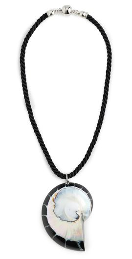 Julietta Julietta Nautilus Cord Necklace Black One