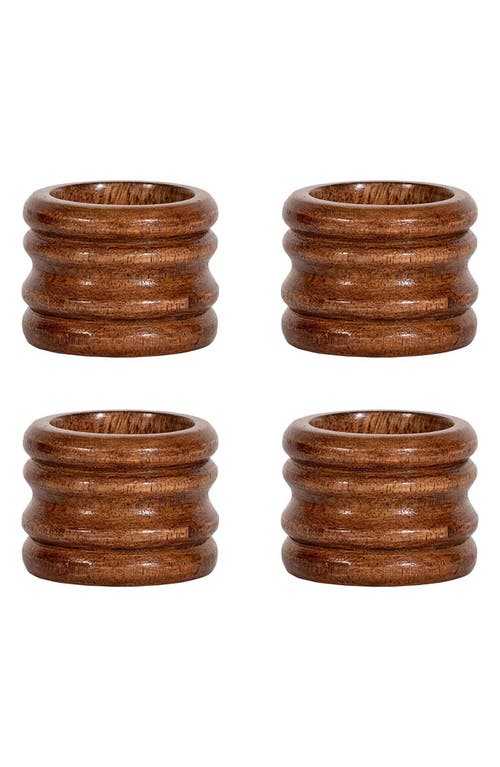 Juliska Juliska Bilbao Set of 4 Wood Napkin Rings