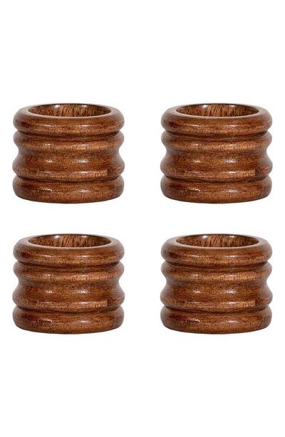 Juliska Juliska Bilbao Set of 4 Wood Napkin Rings
