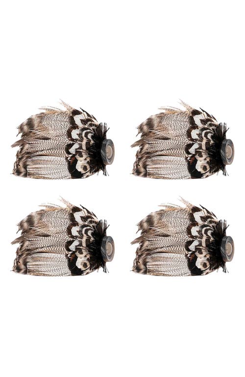 Juliska Juliska Set of 4 Feather Napkin Rings