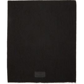 Julius Julius Black Camouflage Jacquard Stole Scarf
