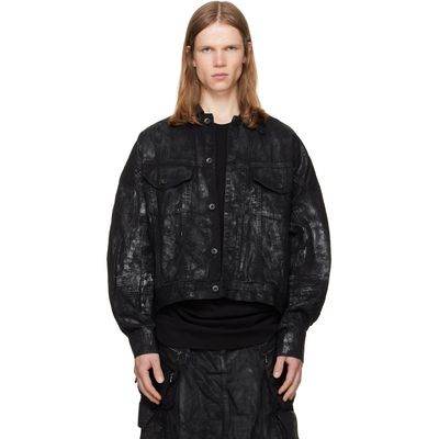 Julius Julius Black Coated DK Denim Jacket