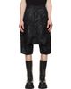 Julius Julius Black Coated Tactical Kite Denim Shorts - 1