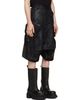 Julius Julius Black Coated Tactical Kite Denim Shorts - 2