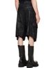 Julius Julius Black Coated Tactical Kite Denim Shorts - 3