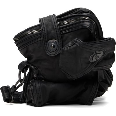 Julius Julius Black Core Messenger Bag