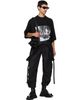 Julius Julius Black Cotton Back Satin Cargo Belt Rig - 4