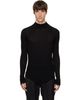 Julius Julius Black High Neck Skinny T-shirt - 1