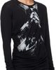 Julius Julius Black Numinous Print Curved T-shirt - 2