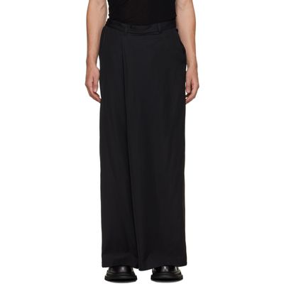 Julius Julius Black Over Wrapping Trousers