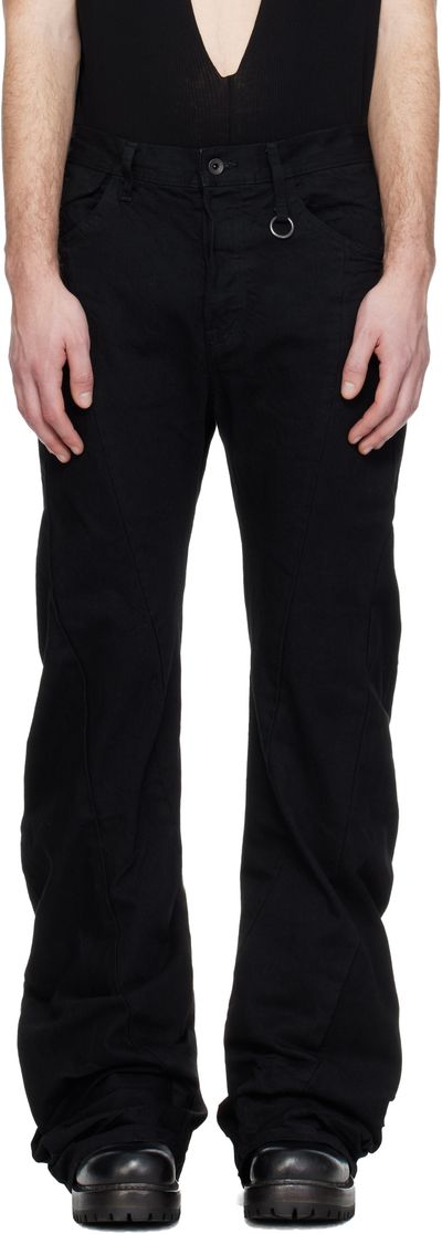 Julius Julius Black Paneled Curved Seam Jeans